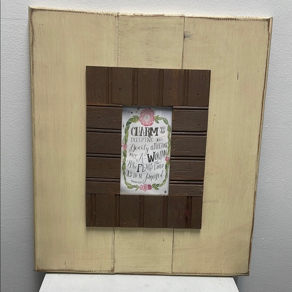 Rustic Brown and Cream Wooden Frame - Picture 1 of 1